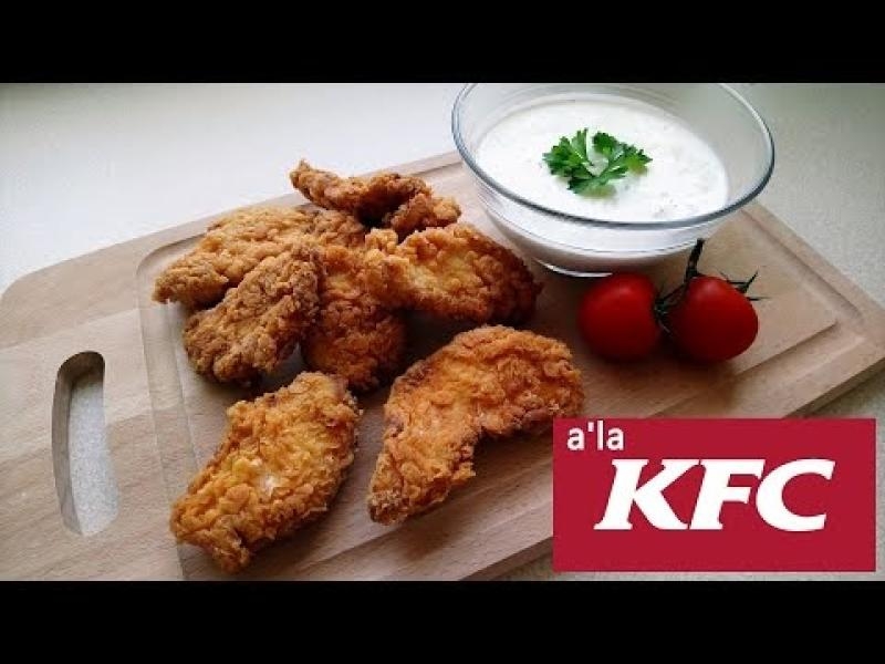 Stripsy z KFC - kawałki kurczaka w domowej chrupiącej panierce