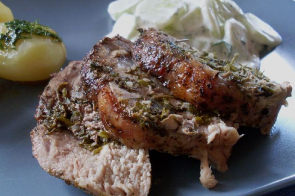 Schab pieczony w ziołach