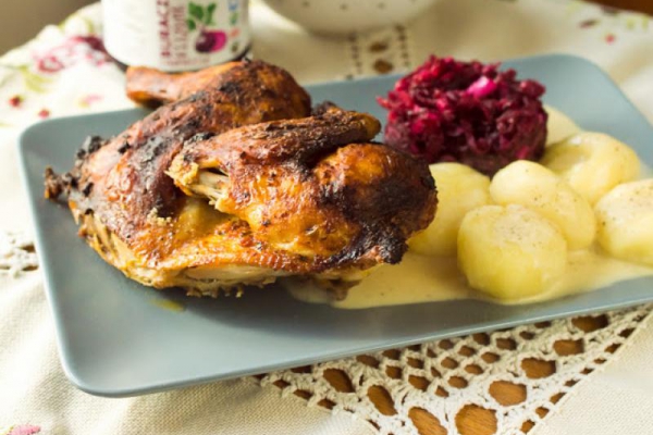 Kurczak pieczony na soli