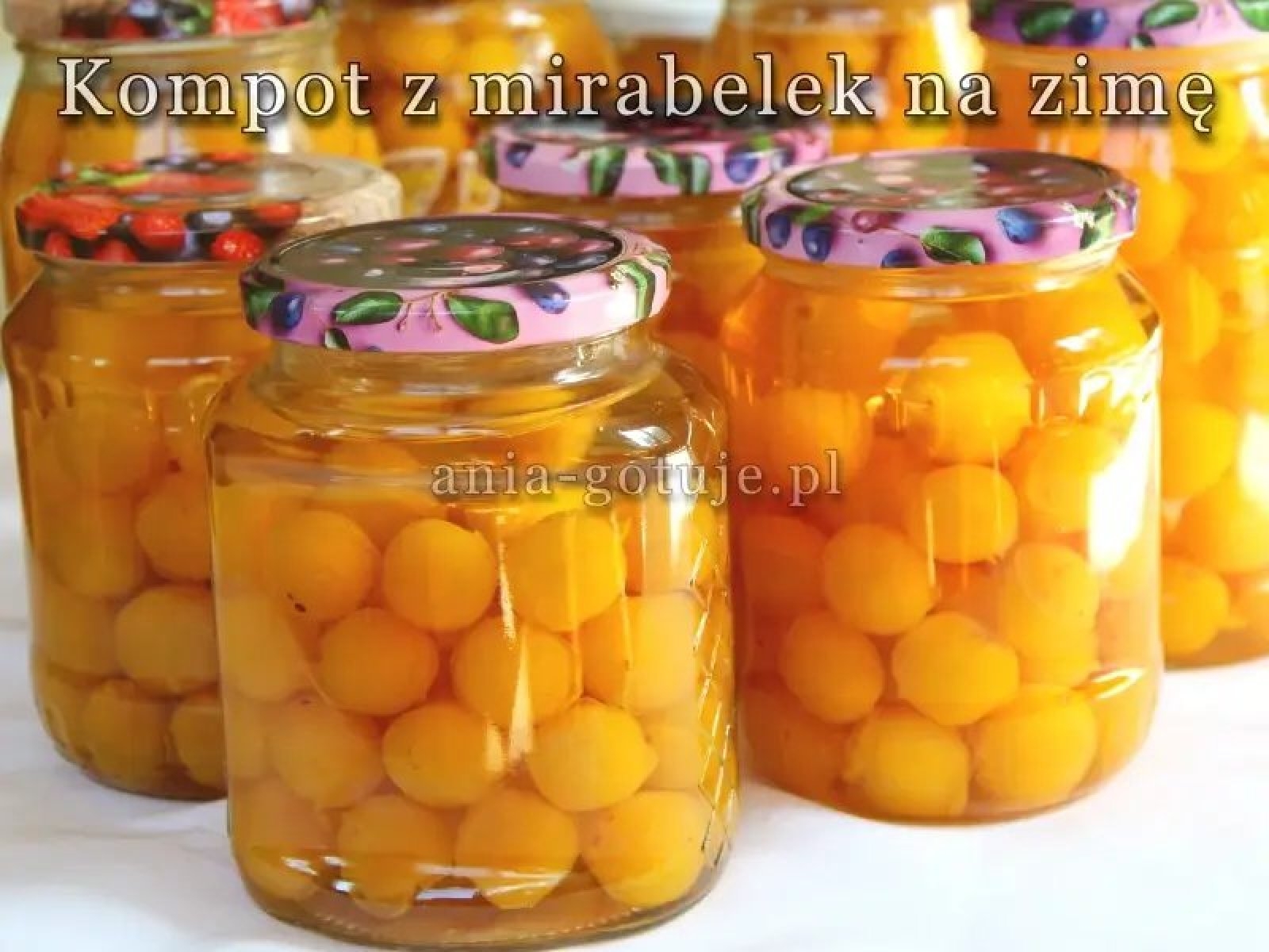 Kompot z mirabelek na zimę