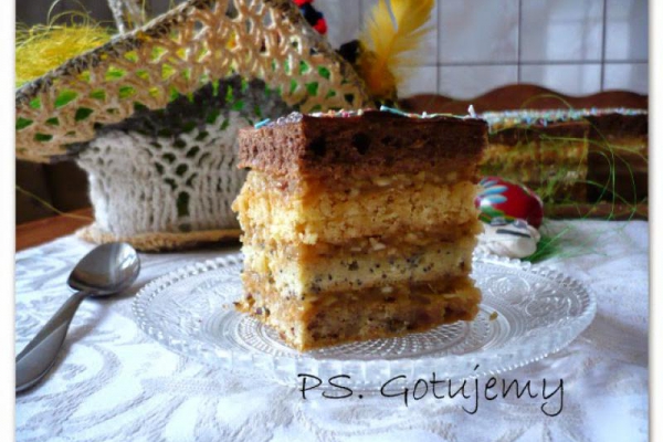 Mazurek czterowarstwowy Siostry Anastazji+życzenia