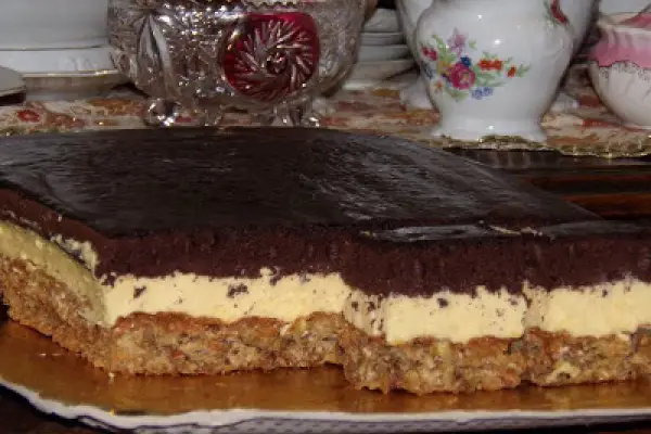 Ciasto orzechowo- czekoladowe 4