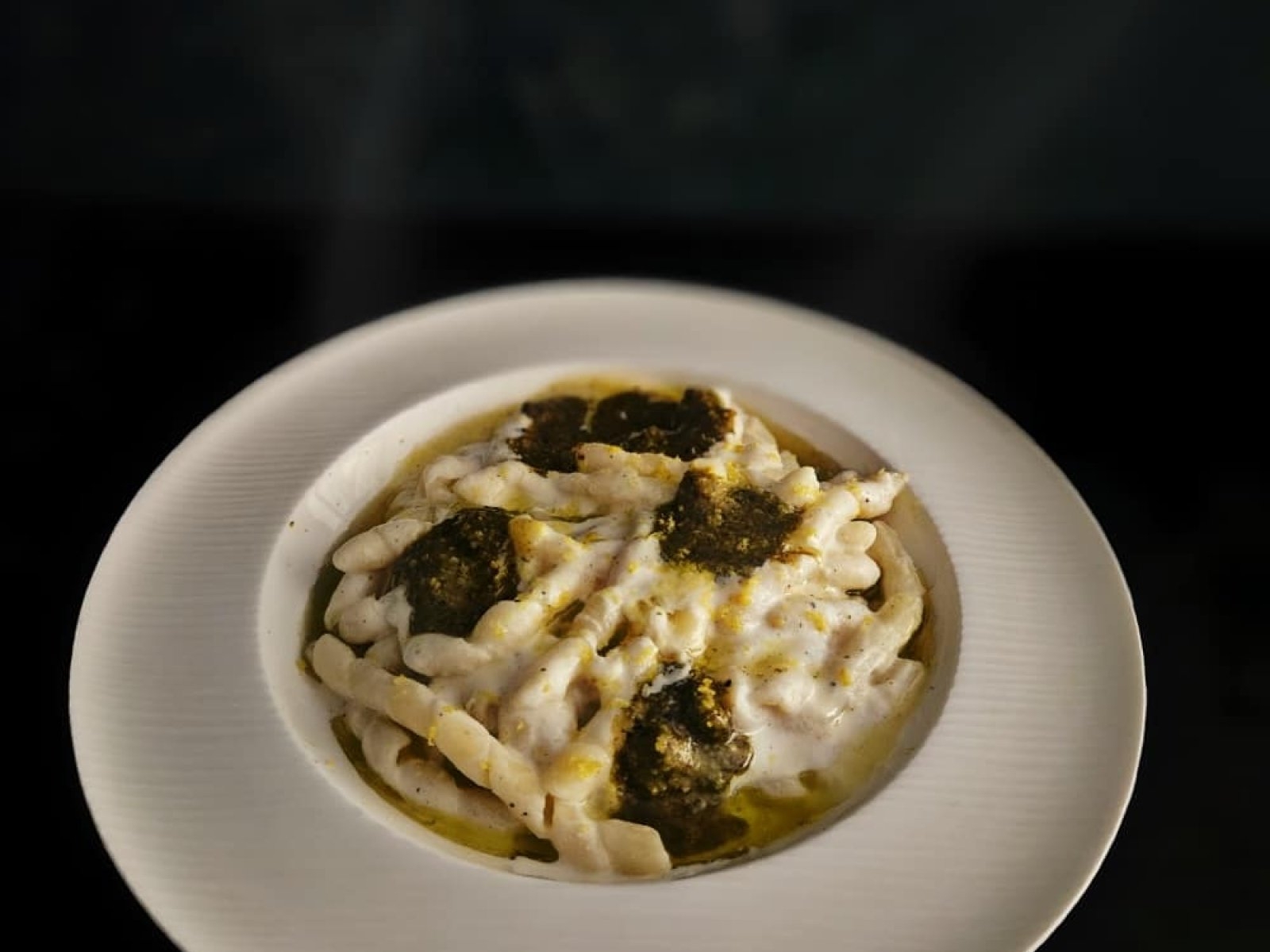 Busiate z ricottą i pesto pistacjowym