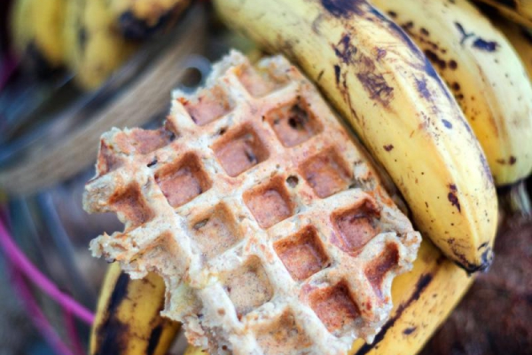 Gofry z dojrzałych bananów