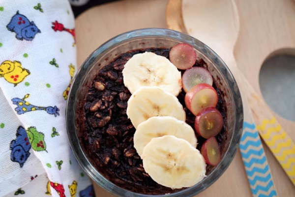Pieczona owsianka bananowa