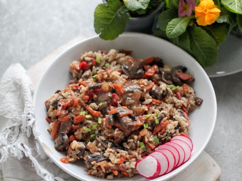 Risotto z pieczarkami