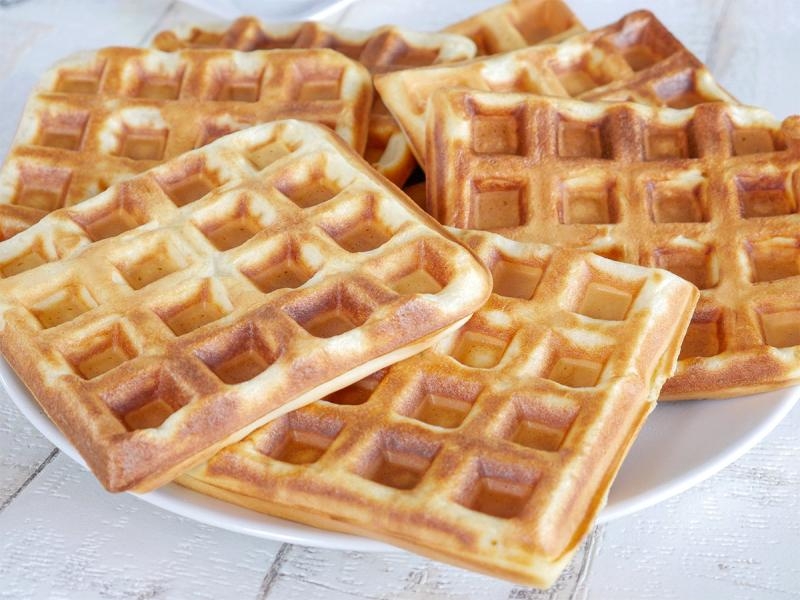 Gofry z twarogu sernikowego
