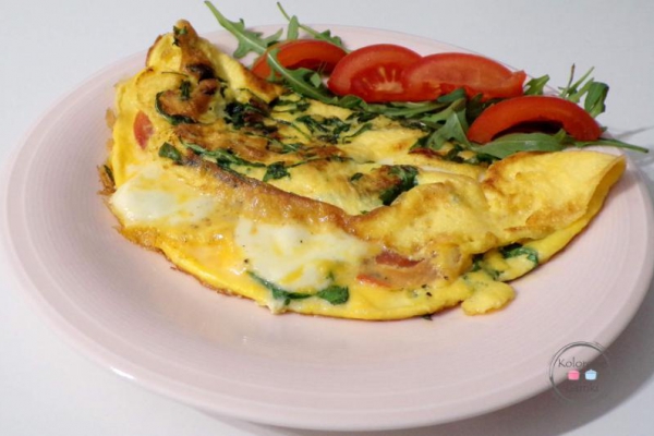omlet z mozzarellą