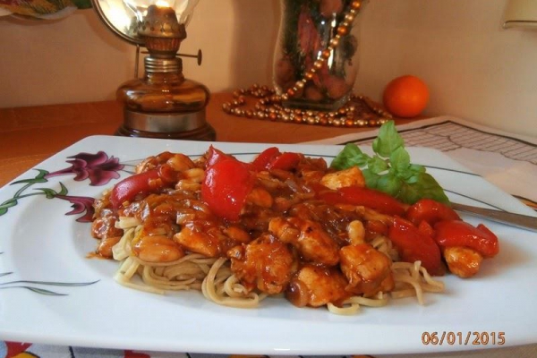Kurczak w sosie Szechuan