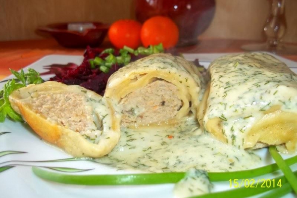 Mięso mielone zawijane w cieście