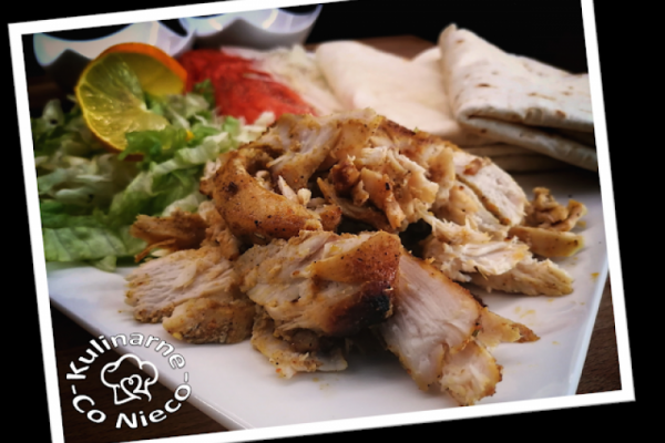 Kebab Drobiowy z Plackami Tortilla, Warzywami i z Guacamole (*SERIA - KOLOROWE MICHY*)