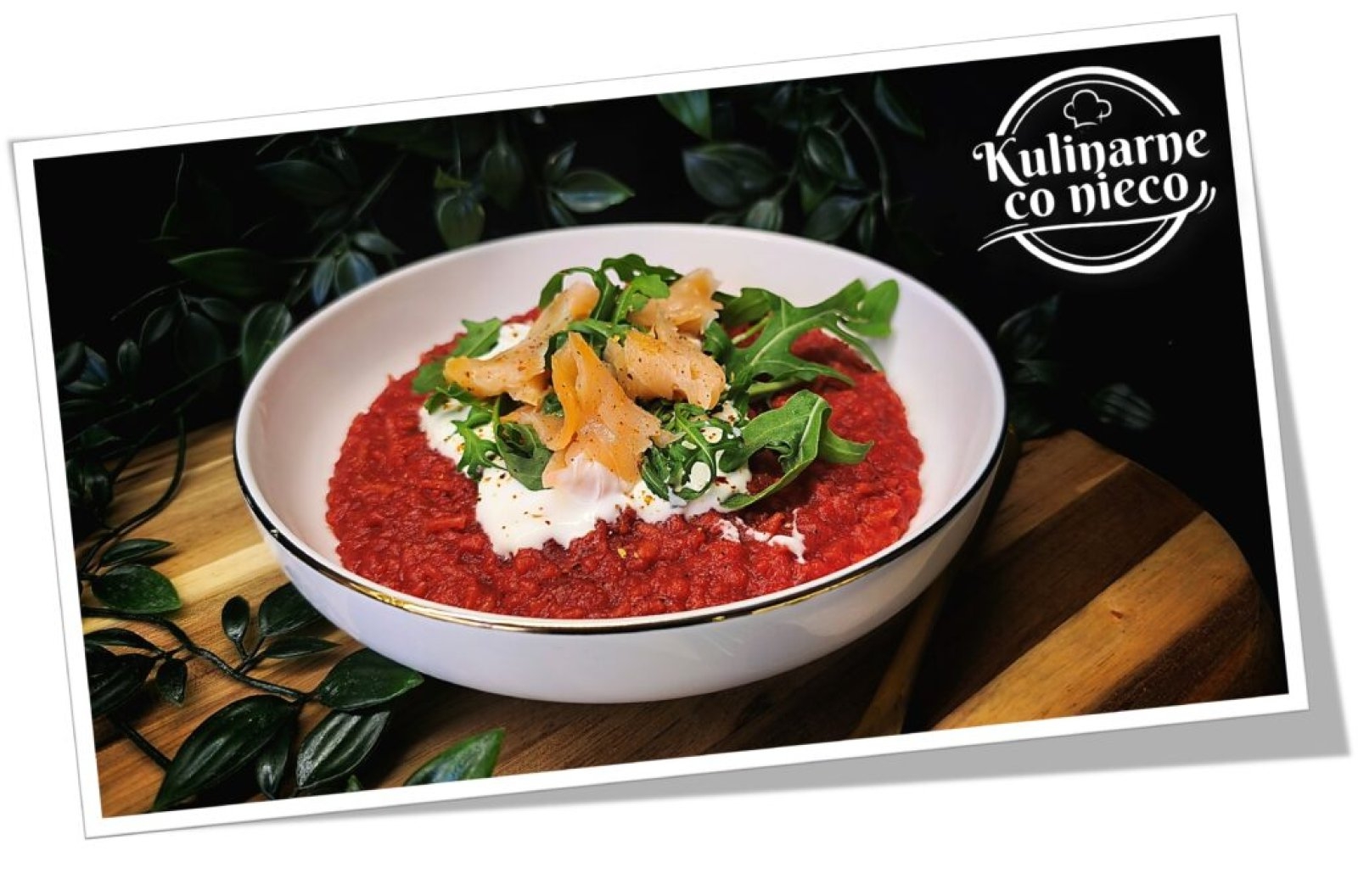 Kremowe Risotto Buraczane z Ricottą i Wędzonym Łososiem (Cook4me Tefal – Multicooker)