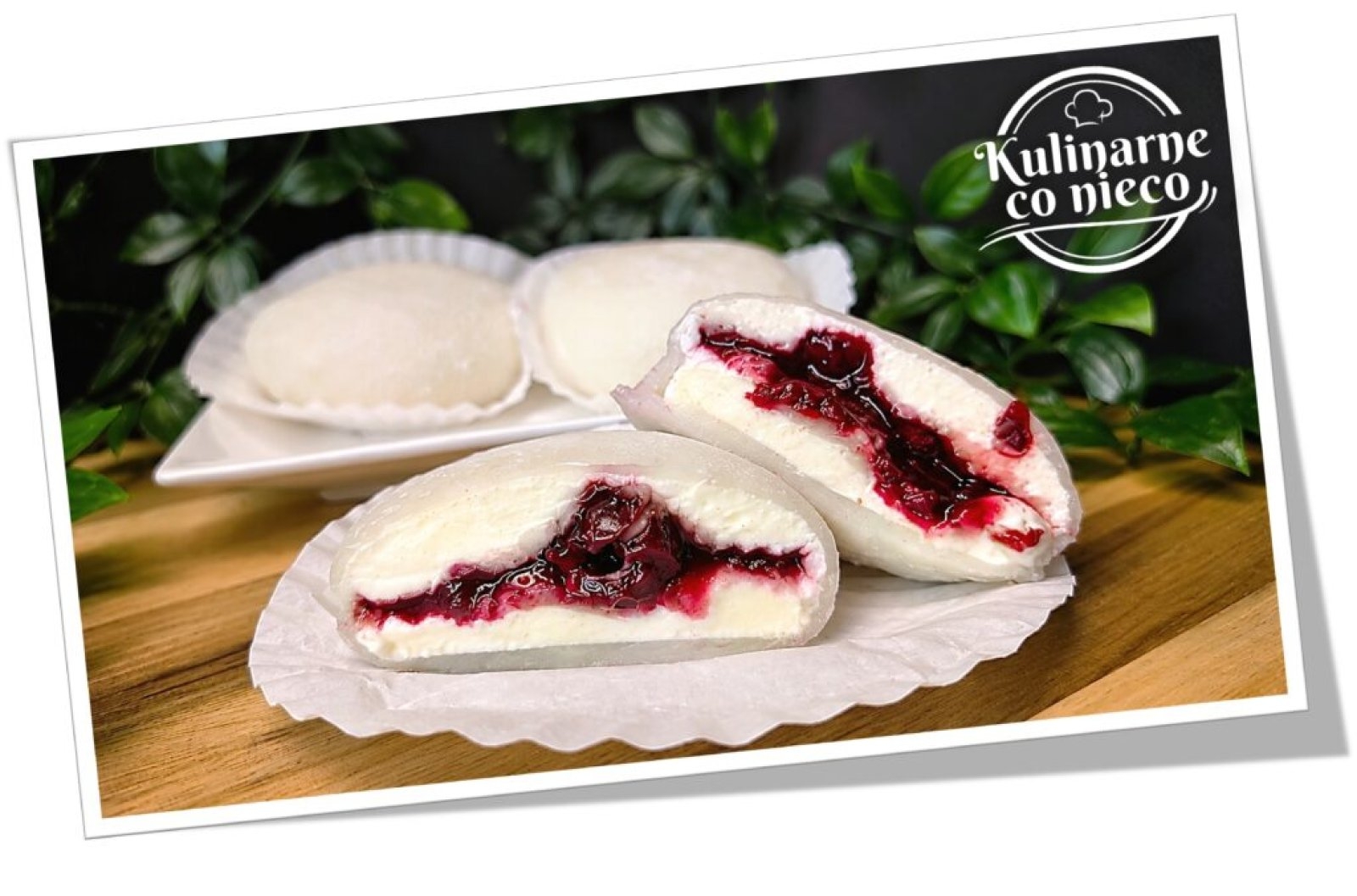 Mochi z Proteinowym Kremem Waniliowym i Wiśniami