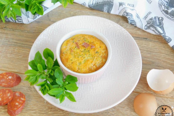 Śniadaniowe muffiny jajeczne z chorizo