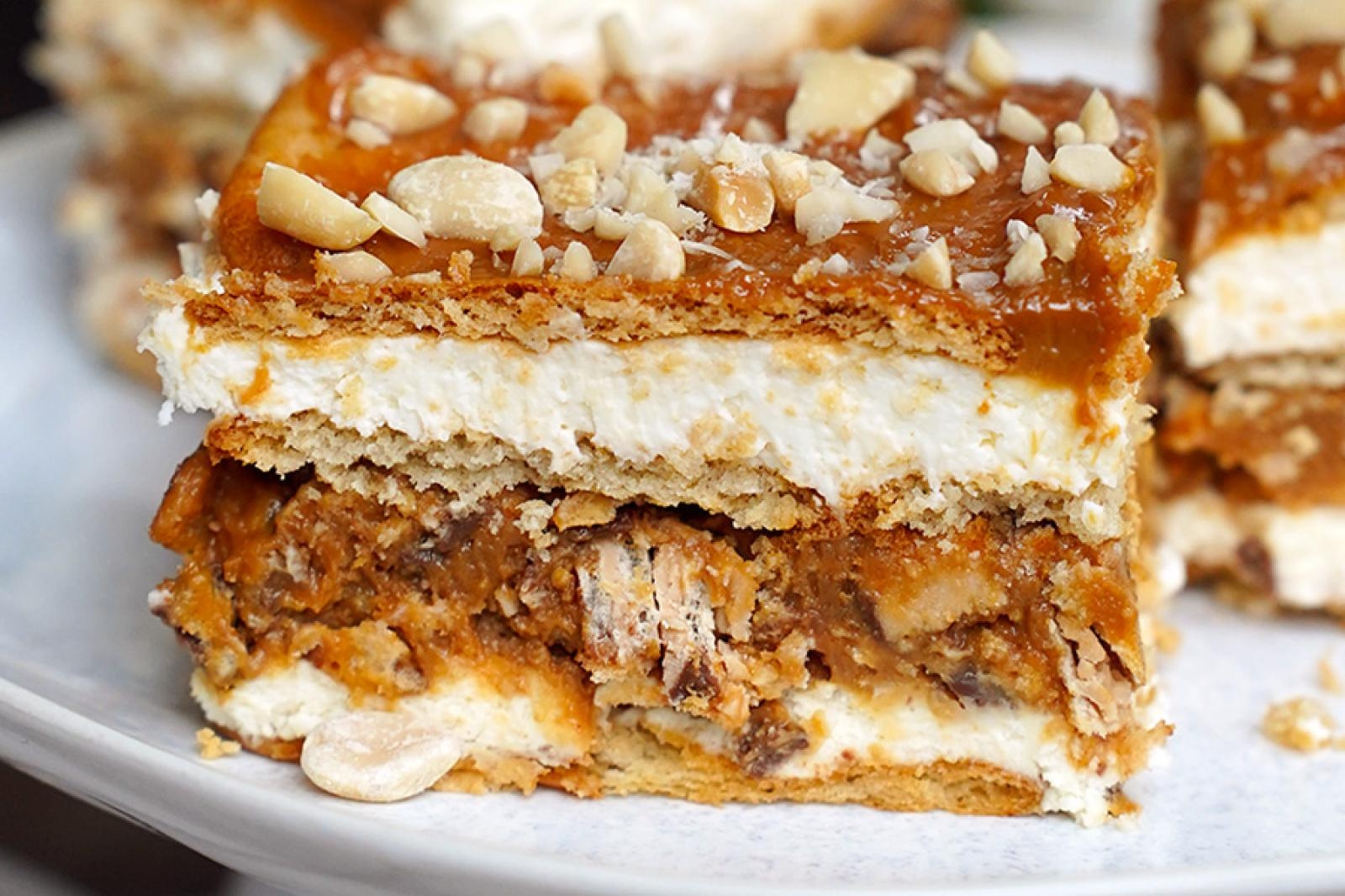 Ciasto krówka na krakersach