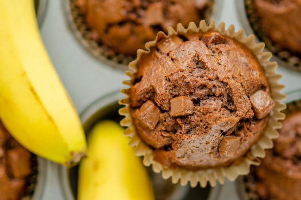 Muffiny bananowo czekoladowe