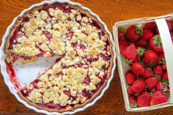 Truskawkowa tarta bezglutenowa