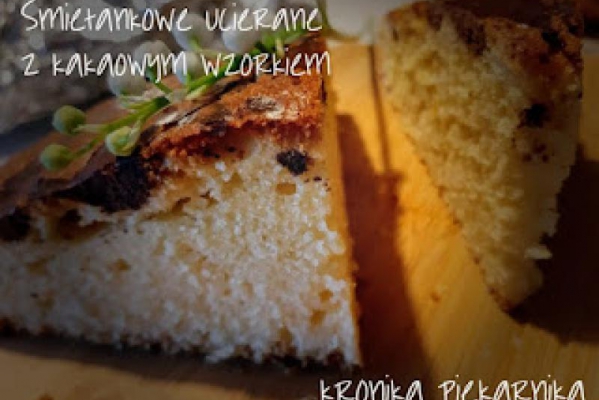 Śmietankowe, ucierane z kakaowym wzorkiem
