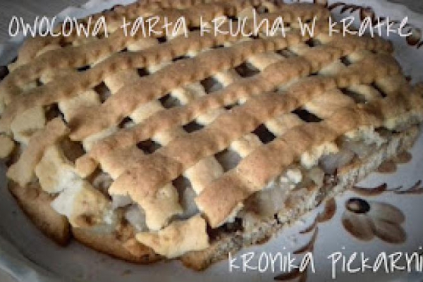 Owocowa tarta krucha w kratkę