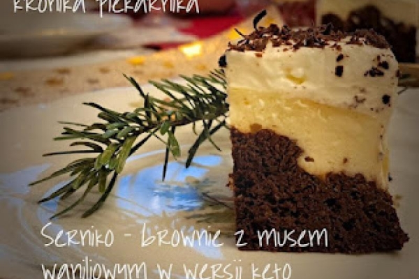 Serniko - brownie z musem waniliowym w wersji keto