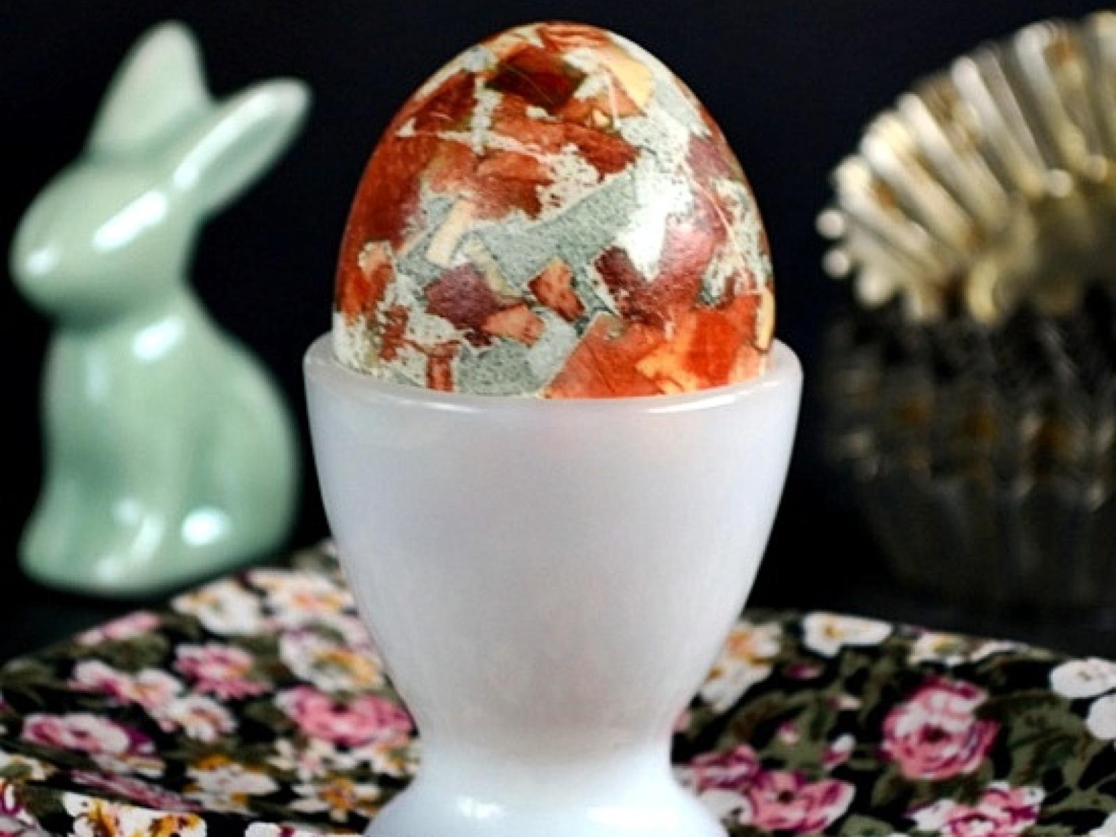 Jajko marmurkowe ( naturalna metoda farbowania jajek )