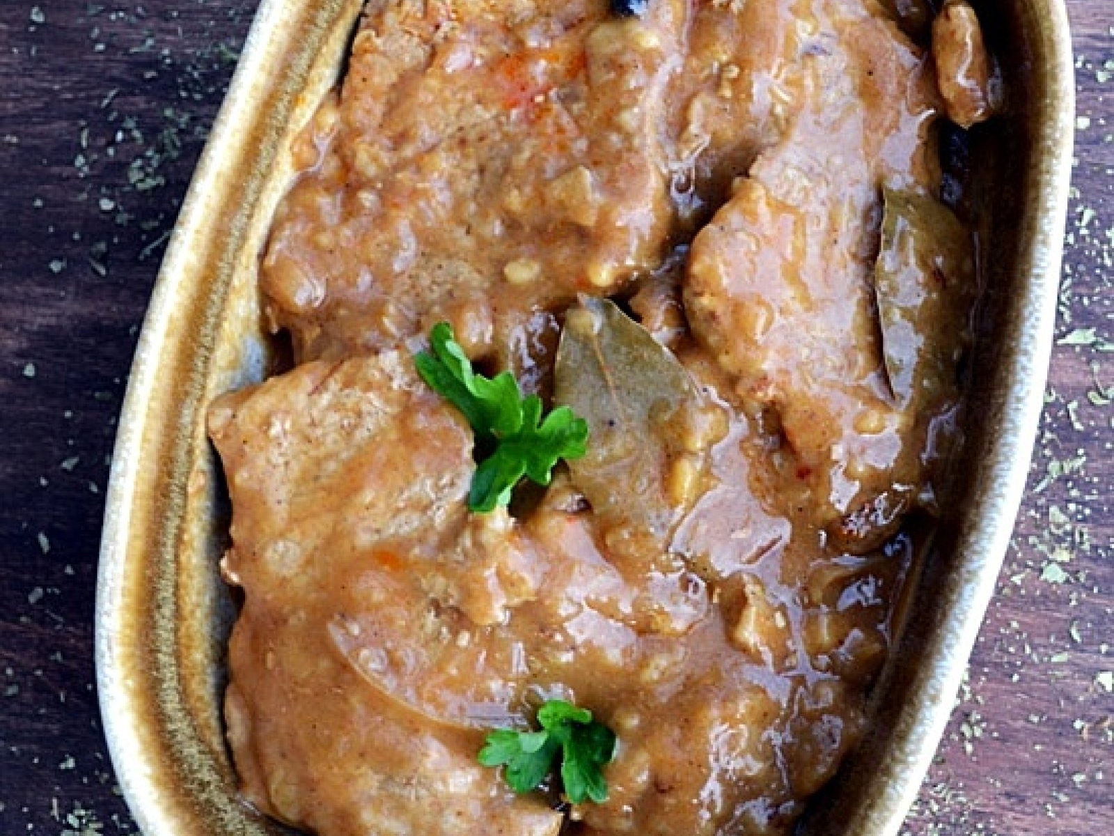 Schab w sosie własnym