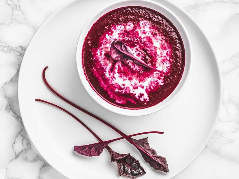 Krem z buraków z mlekiem kokosowym