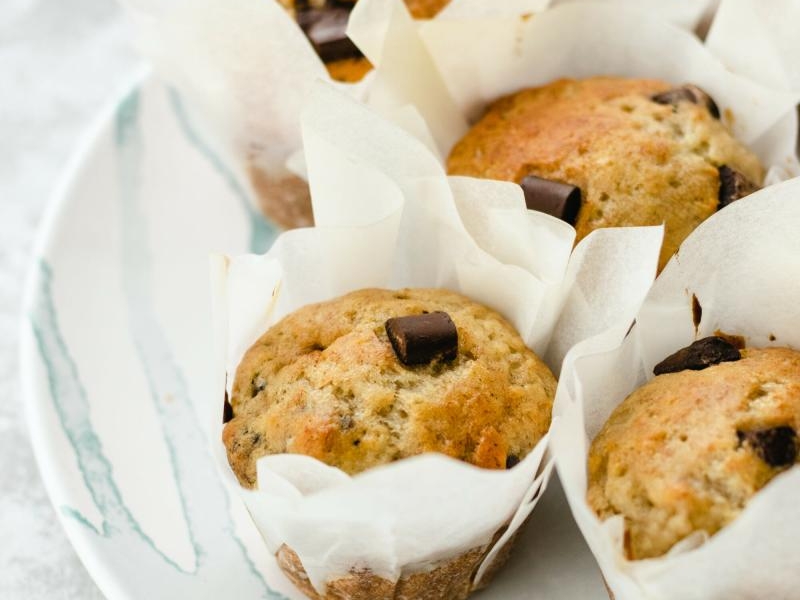 Bananowe muffinki z czekoladą