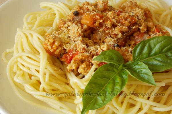 Spaghetti bolognese z malmą 