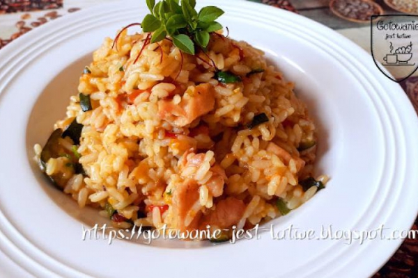 Risotto z kurczakiem i cukinią