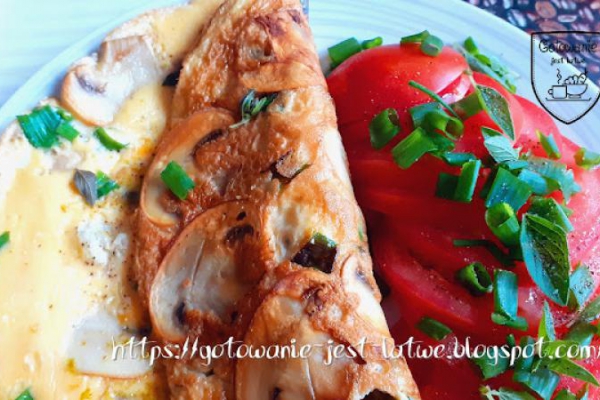 Omlet z pieczarkami