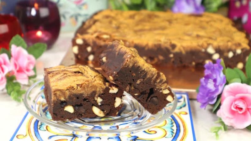Brownie z masłem orzechowym