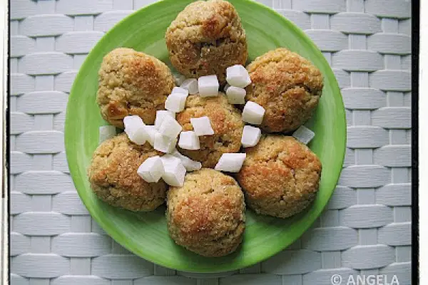 Kokosanki orkiszowe - Spelt Flour Coconut Cookies - Biscotti al cocco con farina di farro