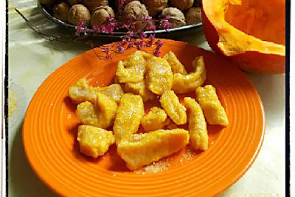 Kluseczki leniwe z pieczonej dyni - Pumpkin Dumplings Recipe - Gnocchi di zucca