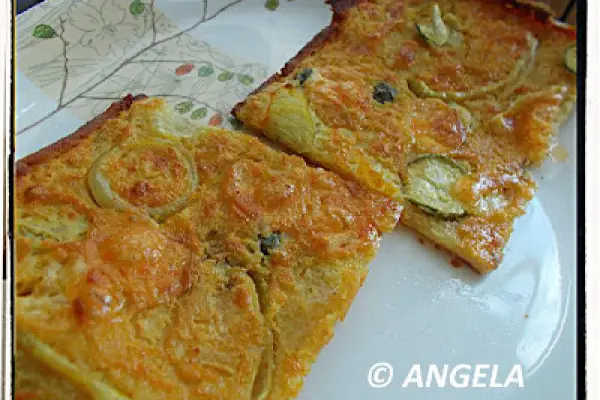 Farinata z cukinią - Zucchini Farinata Recipe - Farinata (cecina) con le zucchine