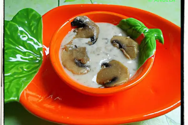 Sos pieczarkowy - Mushroom Souce Recipe - Salsa di funghi champignon