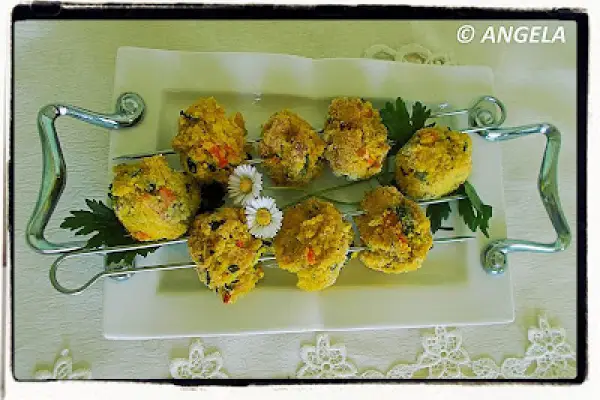 Pulpety jaglane z warzywami z piekarnika - Millet Vegetable Balls Recipe - Polpette di miglio con verdure