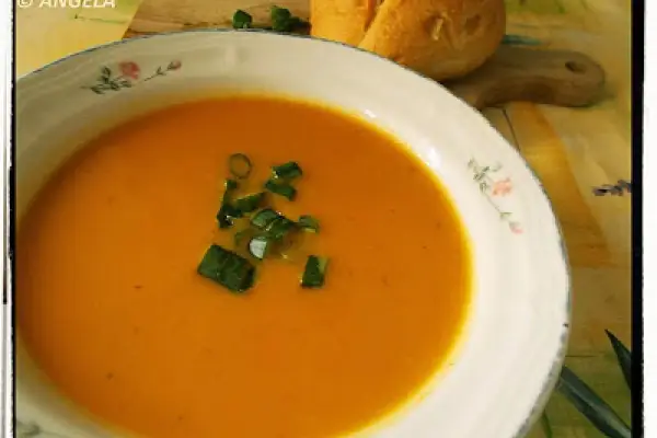 Zupa krem paprykowo-dyniowa - Red Pepper & Pumpkin Creme Soup - Crema di peperone rosso e zucca