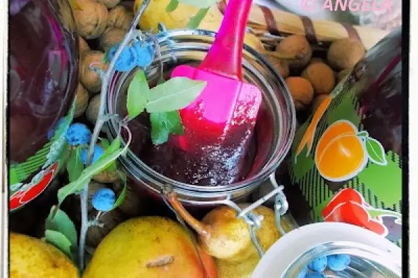 Powidła tarninowo-gruszkowe - Blackthorn Fruit & Pear Jam Recipe - Marmellata di prugnole selvatiche e pere