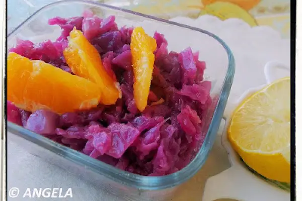 Czerwona kapusta w cytrusach - Red Cabbage-Citrus Salad - Insalata di cavolo rosso con agrumi