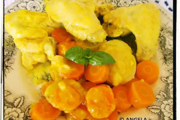 Skrzydełka w żółtym sosie - Yellow Chicken Wings - Ali di pollo con salsa gialla