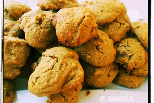 Ciastka arachidowo-ryżowe z pomarańczą - Rice & Peanut Cookies - Biscotti al riso con arachidi ed arance