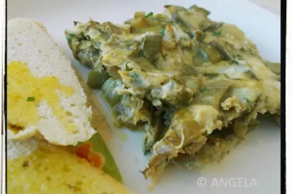 Zapiekanka jajeczna z karczochów - Artichoke and Egg Tortino - Tortino di carciofi all uovo