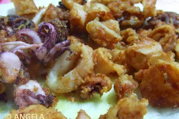 Kałamarnice smażone - Fried squids - Calamari fritti
