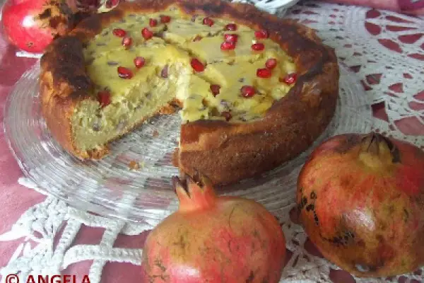 Ciasto z granatami - Pomegranate cake - Torta alla melagrana