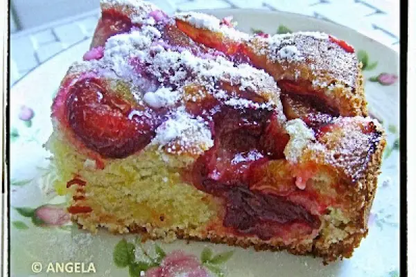 Mleczne ciasto owocowe - Milk fruit cake - Torta alla frutta e latte