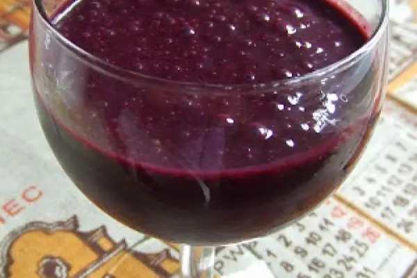 Koktajl jagodowy z kefirem - Bluberries Kefir Shake - Frullato di frutti di bosco con latte di kefir