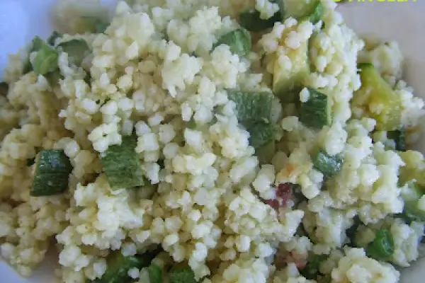 Kasza jaglana z cukinią - Millet groats with zucchini/courgettes - Miglio con le zucchine