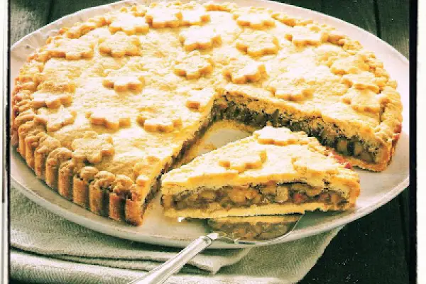 Orzechowiec na kruchym spodzie - Walnut tart - Crostata con noci caramellate