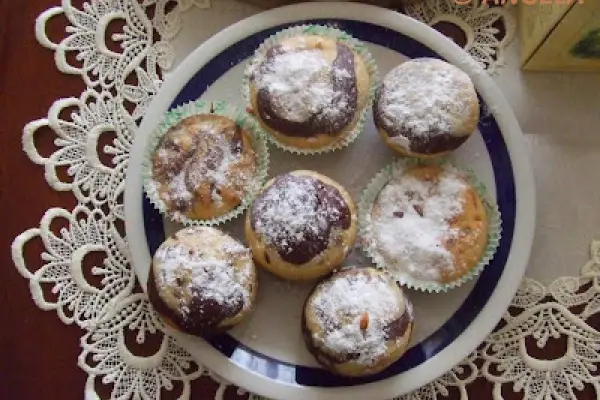 Biało-czarne muffinki - Black and white muffins - I muffin bianco neri